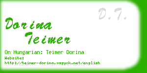 dorina teimer business card